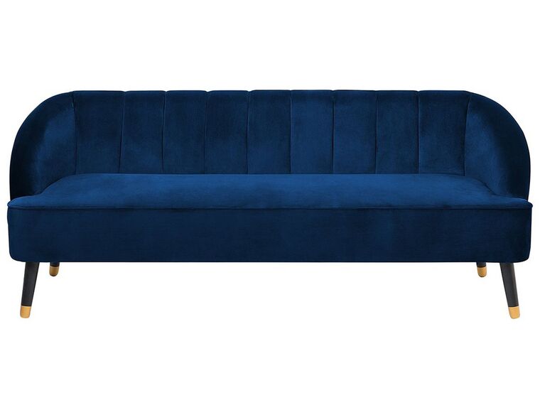 Sofa 3-osobowa welurowa ciemnoniebieska ALSVAG_732200