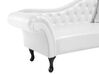 Right Hand Faux Leather Chaise Lounge White LATTES_697389