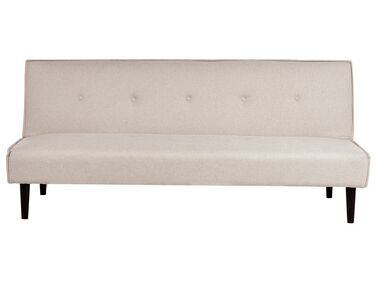 Fabric Sofa Bed Beige VISBY
