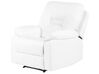 Faux Leather Manual Recliner Living Room Set White BERGEN_681580