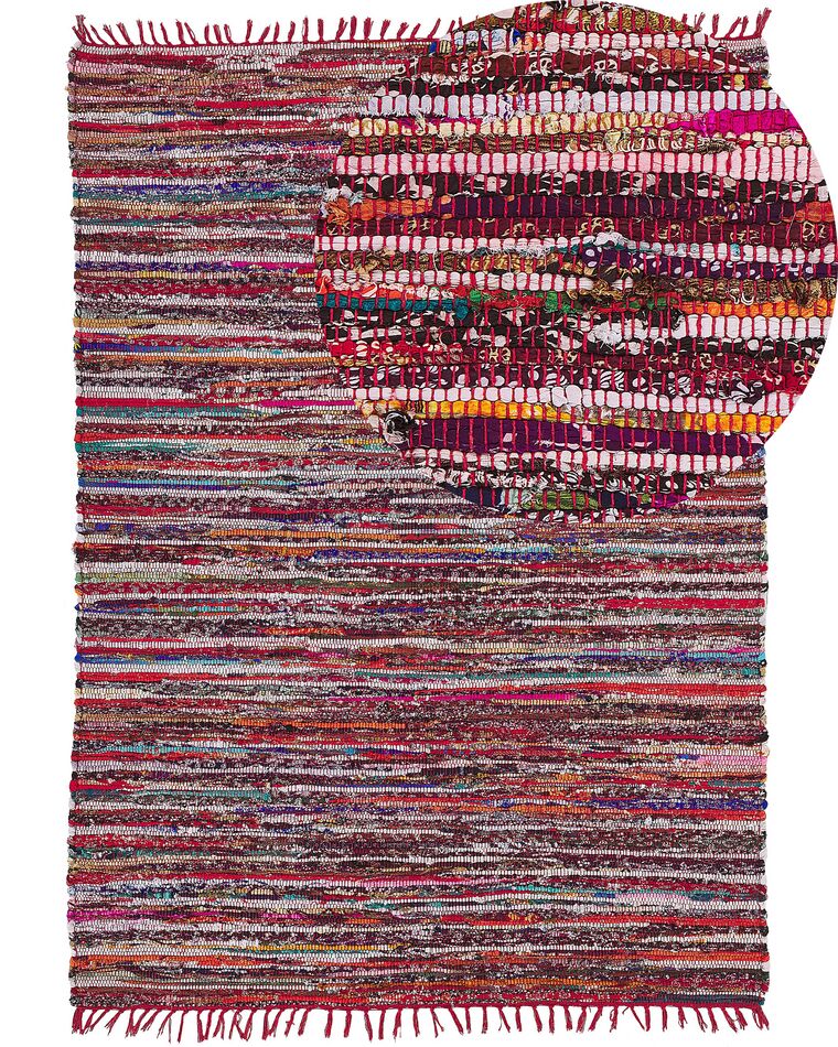 Teppich Baumwolle bunt 160 x 230 cm Kurzflor DANCA_530499