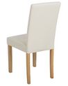 Set of 2 Faux Leather Dining Chairs Beige BROADWAY_761504