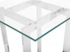 Glass Top Side Table Silver CRYSTAL_734959