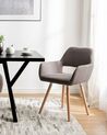 Set of 2 Fabric Dining Chairs Taupe CHICAGO_693635
