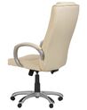 Cadeira de escritório com função de massagem em pele sintética creme GRANDEUR II_816145