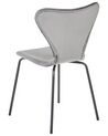 Set of 2 Velvet Dining Chairs Light Grey and Black BOONVILLE_862156