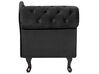 Left Hand Chaise Lounge Velvet Black NIMES_696744