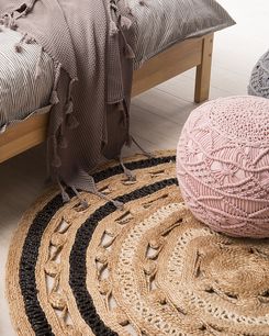 Matto juutti beige/musta 140 cm GOYNE