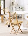 Conjunto de 4 cadeiras em madeira dourada MACHIAS_782815