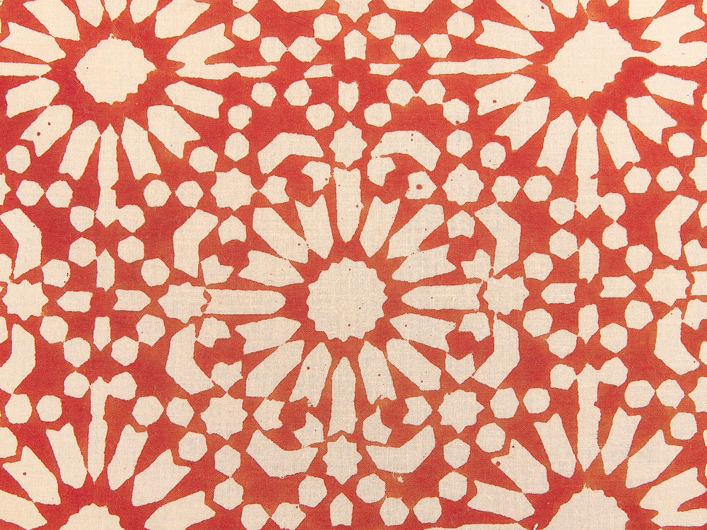 Cuscino cotone rosso e bianco crema 45 x 45 cm CEIBA 