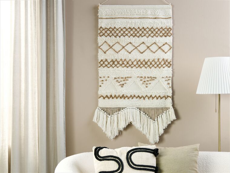 Primitives By Kathy Appeso Decorativo Da Parete In Cotone, Stile Boho Con Frange, Colori Naturali E Design Unico, Facile Da Appendere - 3