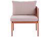 Lounge Set Aluminium orange 2-Sitzer modular Auflagen orange-weiß TERRACINA_826673