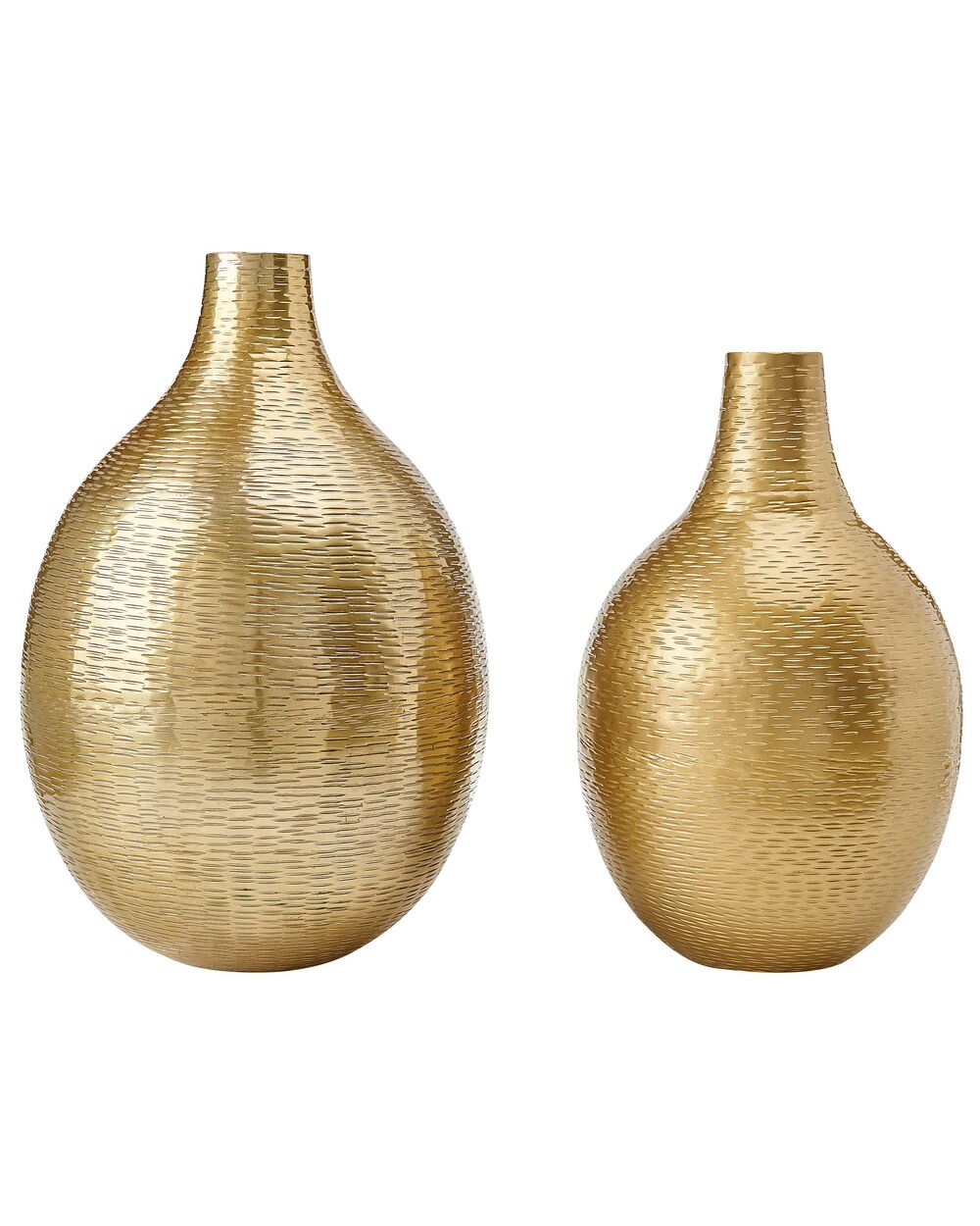 Vaso in ceramica dorato, h 28 cm