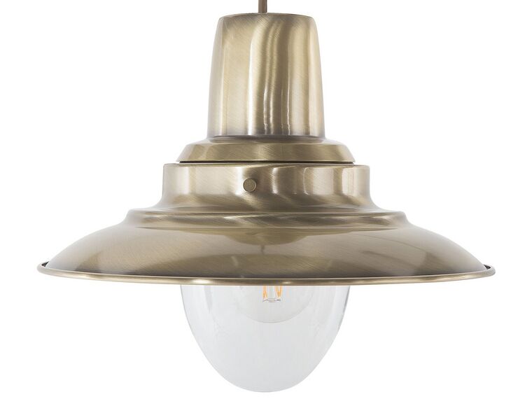 Metal Pendant Lamp Brass PINEGA_721272