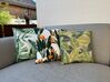 Set of 2 Outdoor Cushions Floral Motif 45 x 45 cm Green TSOTYLI_835373