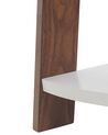 Étagère d'angle 5 niveaux bois foncé et blanc MOBILE SOLO_727160