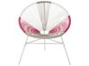 Lot 2 chaises de jardin rose et blanc ACAPULCO_718063