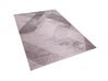 Teppich rosa 160 x 230 cm geometrisches Muster Kurzflor KALE_805026