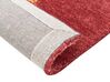 Gabbeh Teppich Wolle rot 80 x 150 cm abstraktes Muster Hochflor YARALI_856194