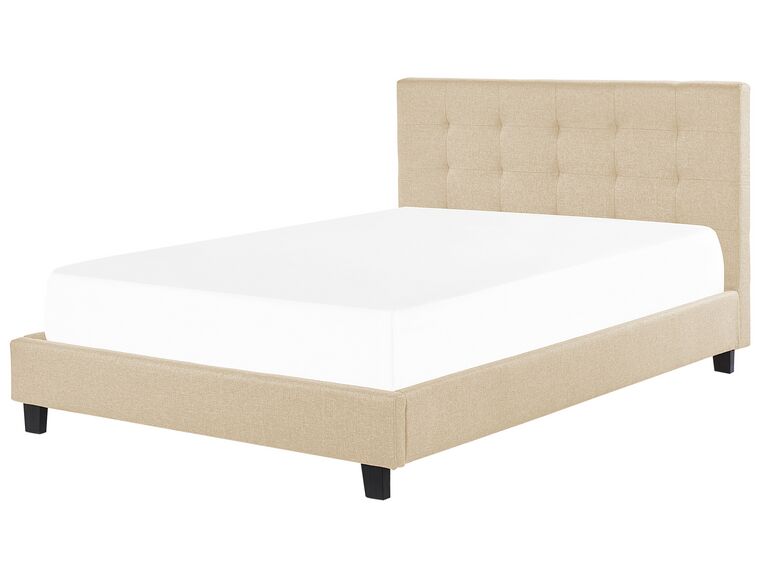 Čalouněná postel 180 x 200 cm béžová LA ROCHELLE_833103