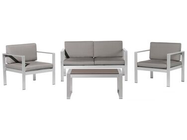 Set divani da giardino con tavolino in alluminio grigio scuro SALERNO