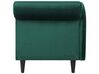 Chaise longue velluto verde smeraldo e legno scuro destra LUIRO_772132