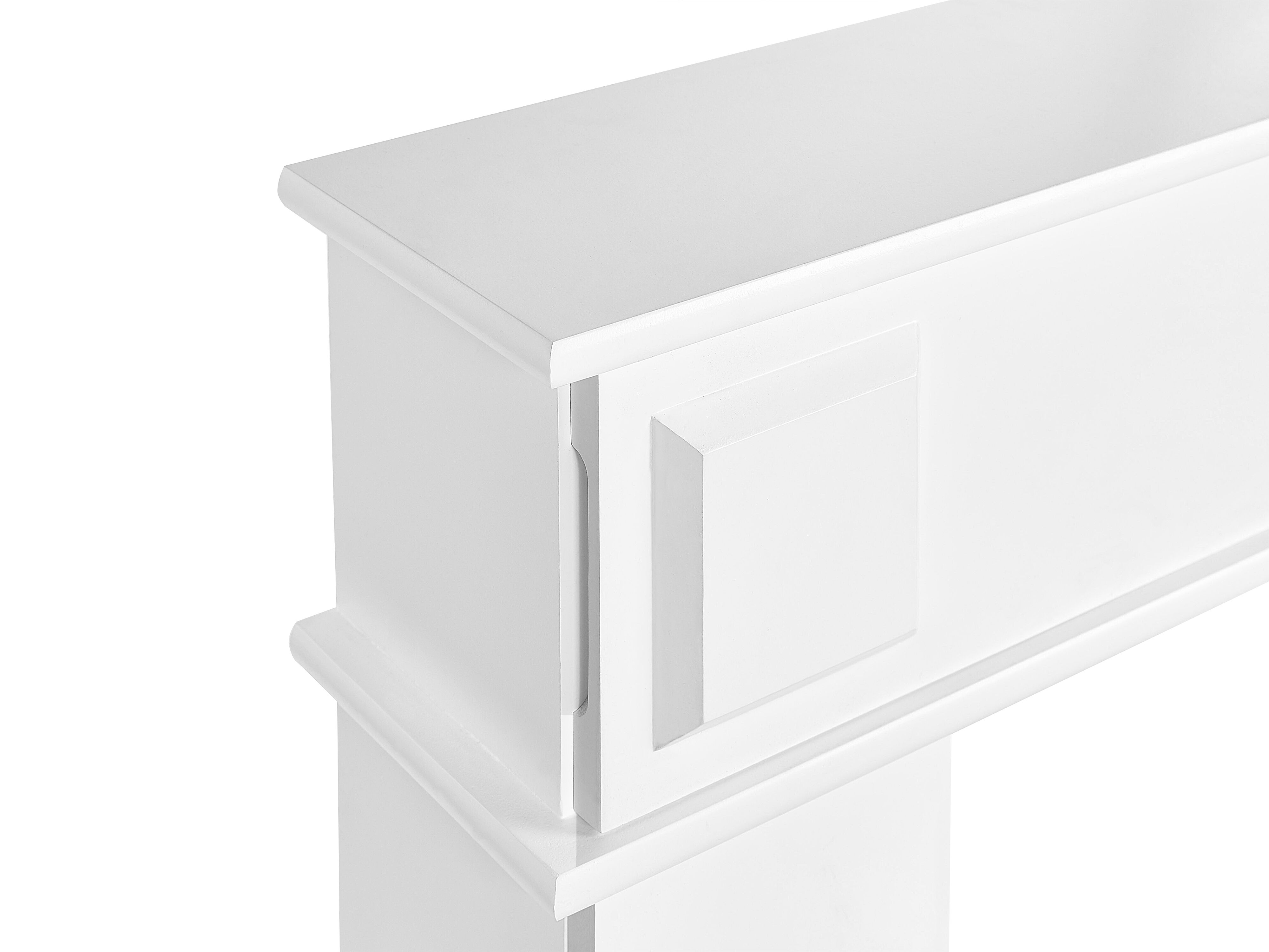 Fireplace Mantel with Storage White LOVCA Beliani.pl