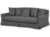 3 Seater Fabric Sofa Dark Grey GILJA _742558