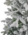 Künstlicher Weihnachtsbaum mit LED Beleuchtung schneebedeckt 180 cm weiss TATLOW_813200
