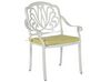 	Conjunto de 4 sillas de metal blanco/verde oliva ANCONA_807150
