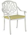 	Conjunto de 4 sillas de metal blanco/verde oliva ANCONA_807150