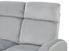 Sofá de 3 lugares manualmente reclinável em veludo cinzento claro VERDAL_834992