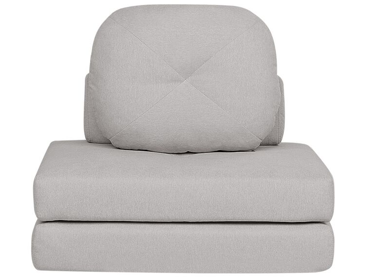 Fabric Single Sofa Bed Light Grey OLDEN_906453