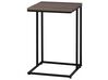 U-Shaped Side Table Taupe Wood with Black TROY_683841