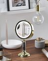 Makeup Spejl med LED ø 18 cm Guld BAIXAS_813666