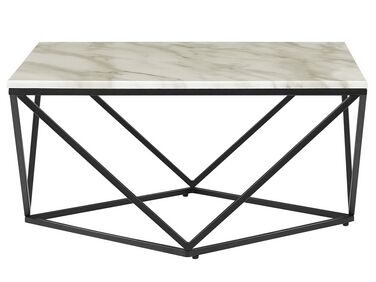 Soffbord marmoreffekt beige/svart MALIBU