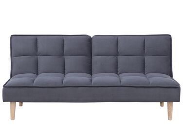 Fabric Sofa Bed Dark Grey SILJAN