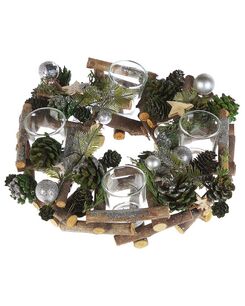 Kynttilänjalka mänty 4 kuppia vihreä JATUNI