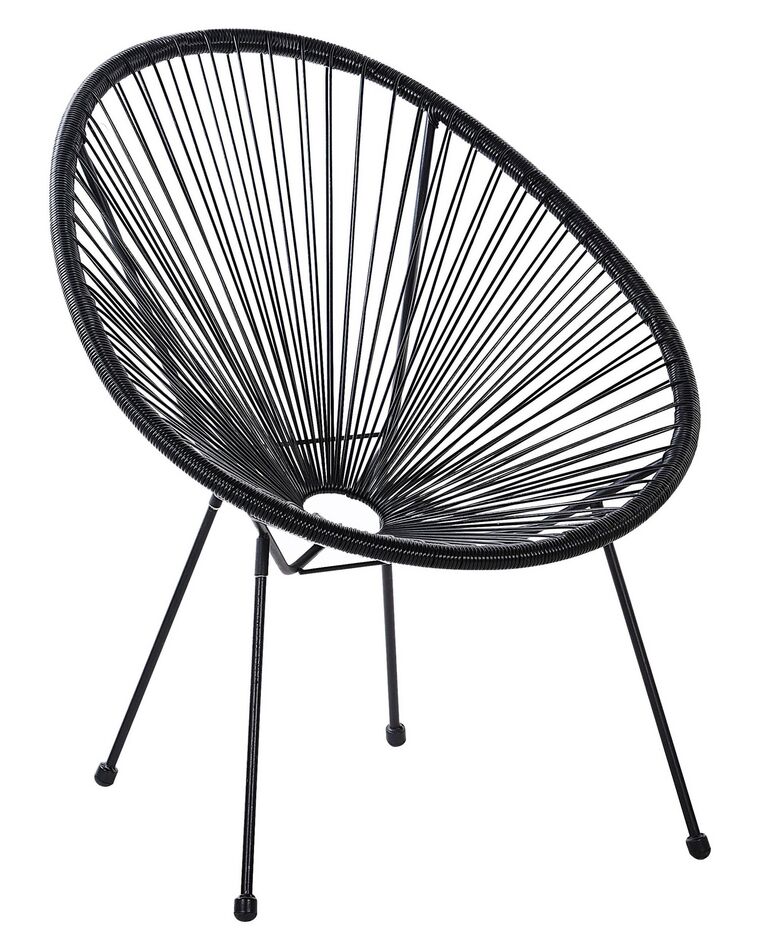 Krzesło z technorattanu czarne ACAPULCO II_795147
