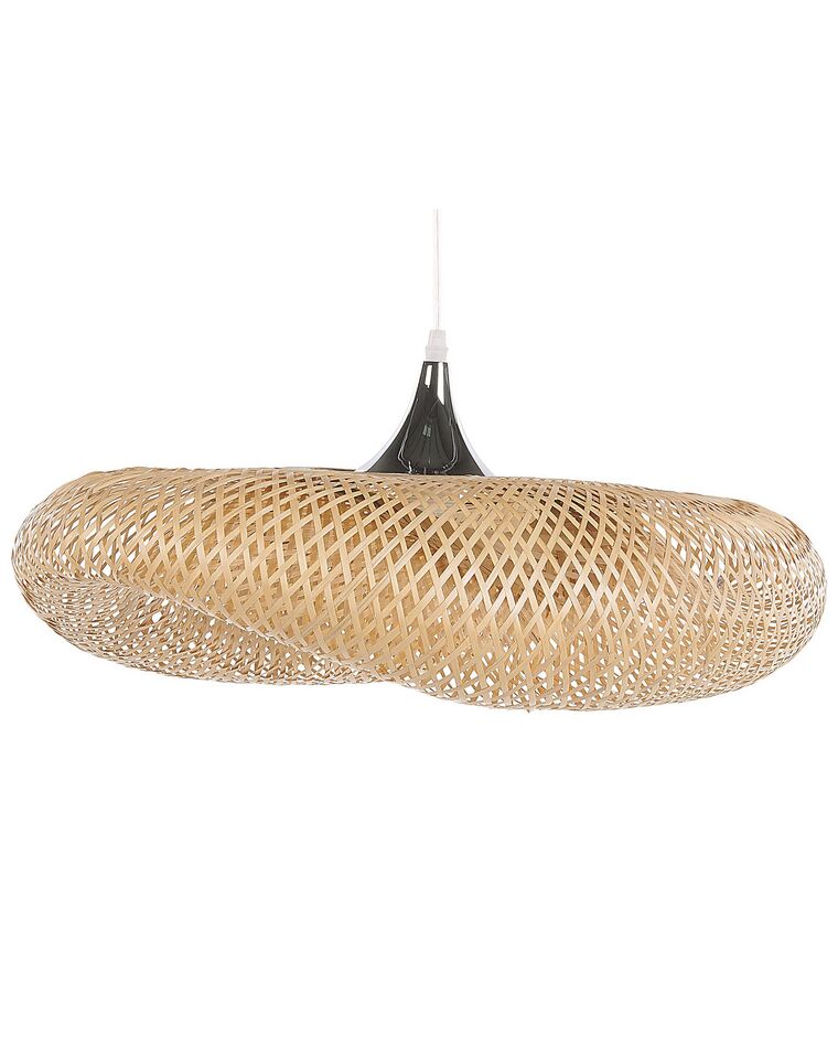 Bamboo Pendant Lamp Light Wood BOYNE Small_785402