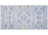 Teppich grau-gelb 80 x 150 cm geometrisches Muster Kurzflor KARGI_755442