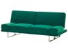 Sofa rozkładana welurowa zielona YORK_764681
