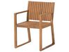 Ensemble de jardin en bois avec 8 chaises et table à roulette SASSARI_736141