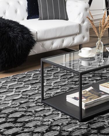 teppich dunkelgrau 160 x 230 cm kurzflor cizre beliani ch