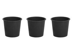 Istutusruukku muovi musta ⌀ 20 cm 3 kpl BALZO Istutusruukku muovi musta ⌀ 20 cm 3 kpl BALZO