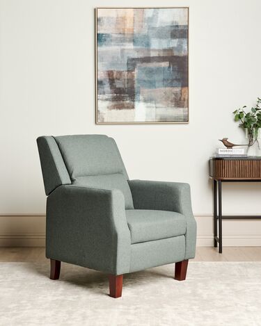 Fabric Recliner Chair Green EGERSUND