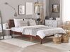 Łóżko drewniane 160 x 200 cm ciemne CARNAC_875329