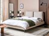 Łóżko sztruksowe140 x 200 cm jasnobeżowe MELLE_882184