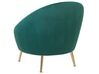 Fotel welurowy zielony LANGA_747298