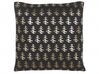 Set of 2 Cotton Cushions Christmas Tree Pattern 45 x 45 cm Black LEROY_814148